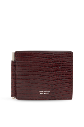 Leather wallet with a money clip