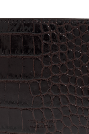 Tom Ford Cartera de cuero con clip para billetes