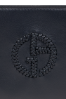 Giorgio Armani NAVY BLUE Leather wallet with logo