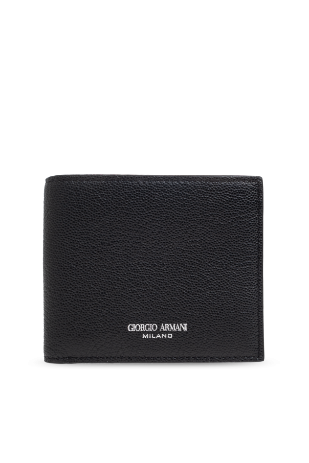 Leather wallet with logo od Giorgio Armani