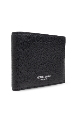 Giorgio Armani Cartera de cuero con logo