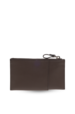 Giorgio Armani blk Leather wallet with keyring
