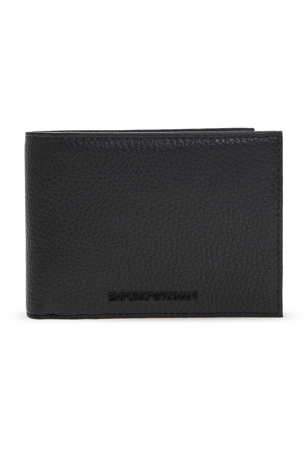 Emporio armani hooded Leather wallet with logo