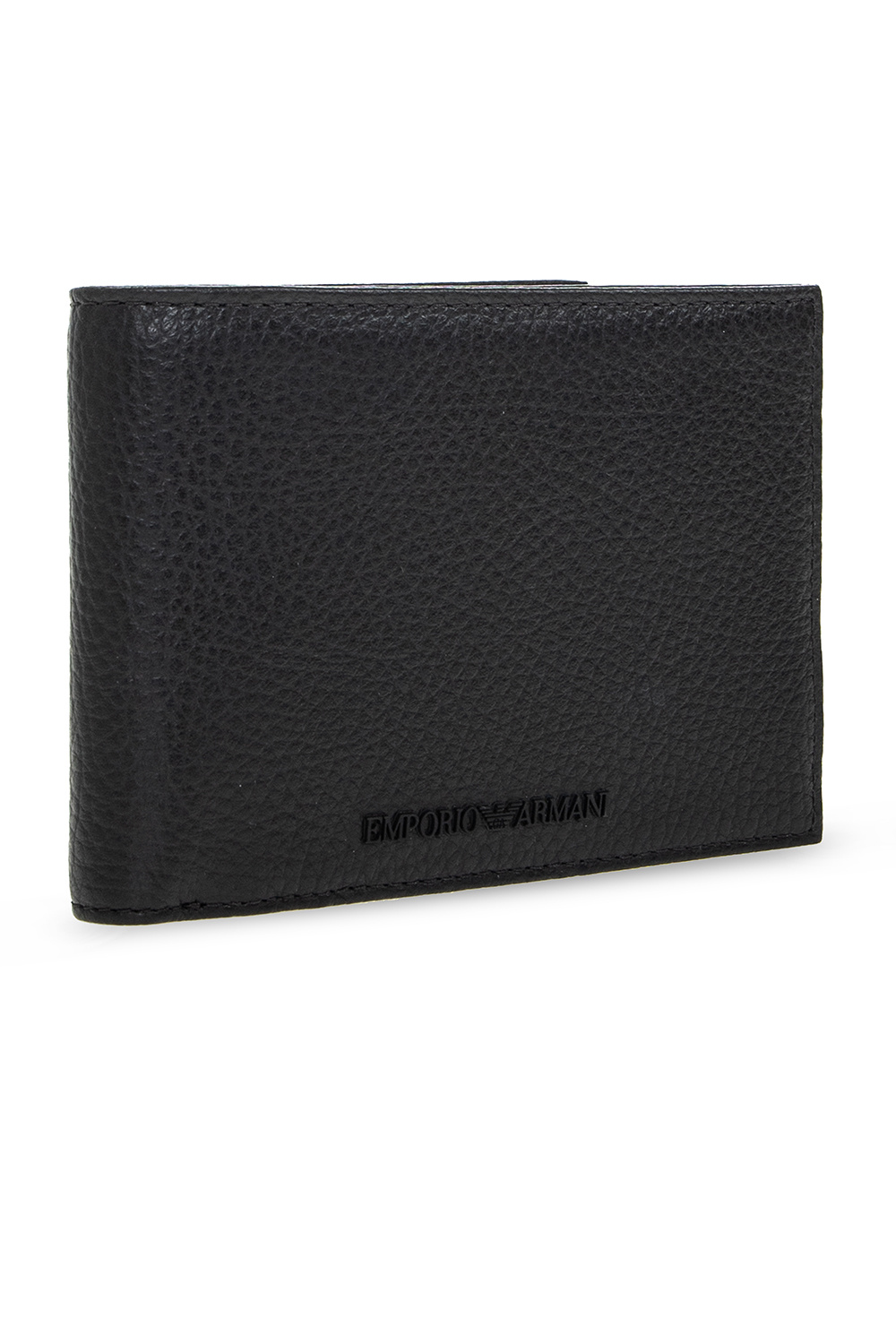 Emporio armani hooded Leather wallet with logo