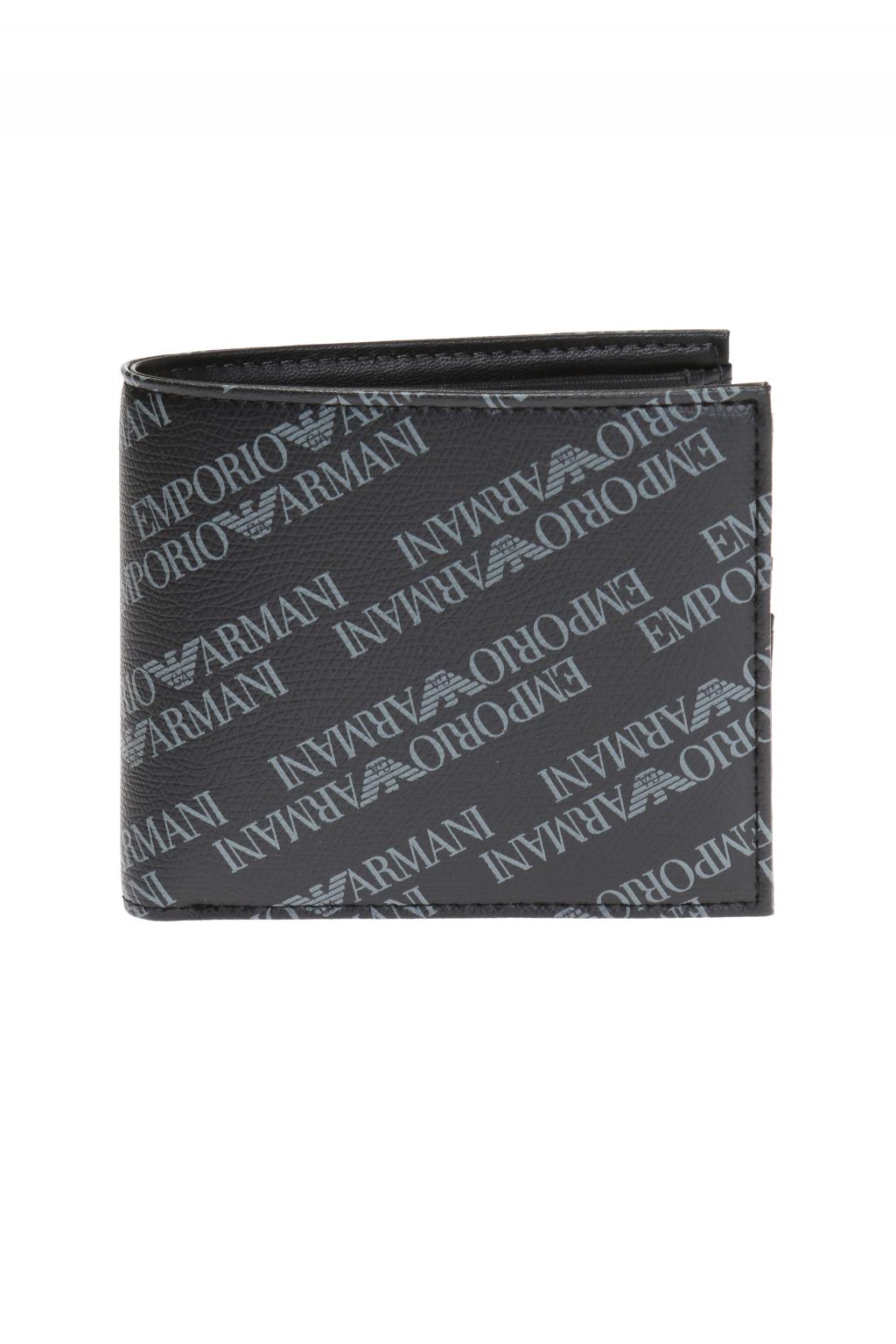 Black Logo-printed bi-fold wallet Emporio Armani - Vitkac Canada