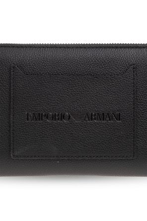 Emporio -effect Armani Leather wallet with logo