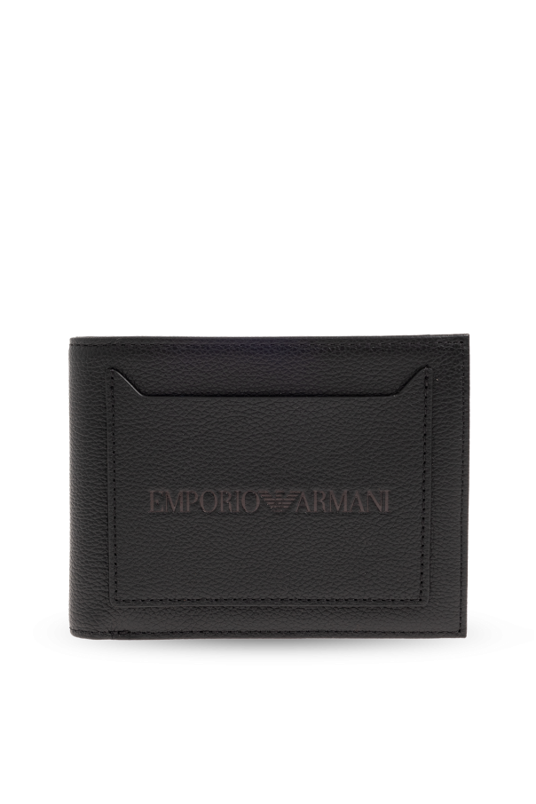 Leather wallet with logo od Emporio Armani