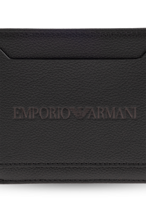 Emporio Armani Skórzany portfel z logo