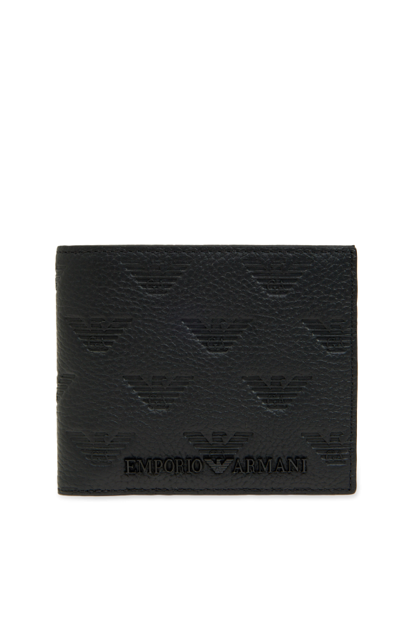 Monogrammed leather wallet od Emporio Armani
