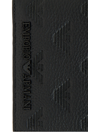 Emporio Armani Skórzany portfel z monogramem