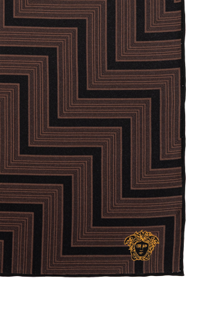 Versace Lenço de bolso em seda com logótipo
