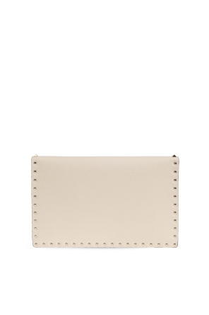 Valentino Garavani Clutch de couro com tachas