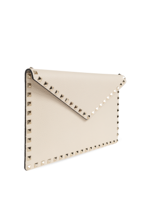 Valentino Garavani Clutch de couro com tachas