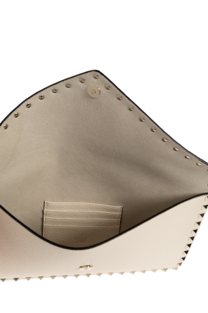 Valentino Garavani Clutch de couro com tachas