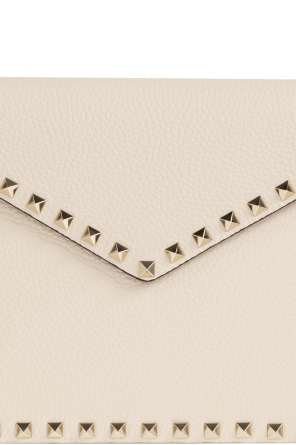 Valentino Garavani Clutch de couro com tachas