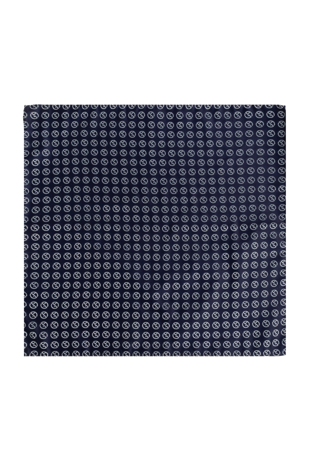 Silk pocket square with monogram od Giorgio Armani