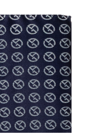 Giorgio Armani Silk pocket square with monogram