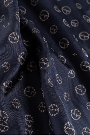 Giorgio Armani Silk pocket square with monogram