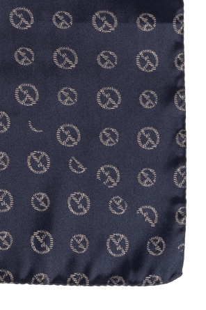 Giorgio Armani Silk pocket square with monogram