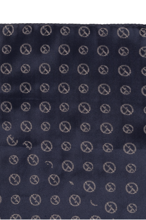 Giorgio Armani Silk pocket square with monogram