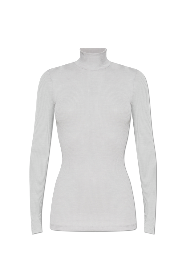 Lingerie-style top with turtleneck od Hanro