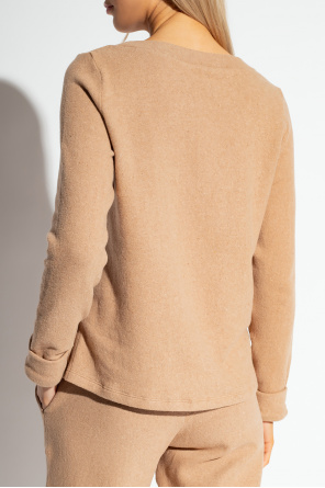 Hanro Beige Sweatshirt with rolled-up sleeves