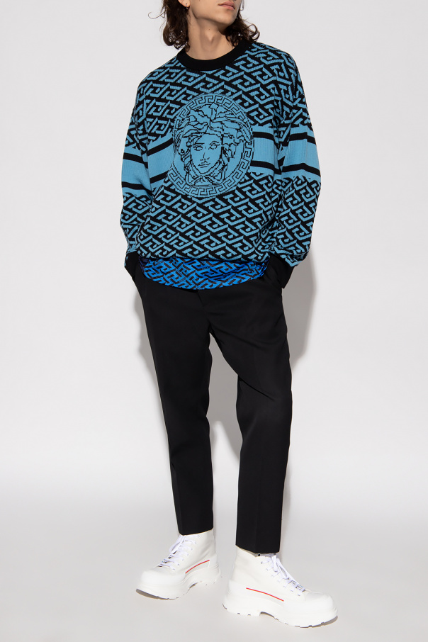 Versace Wool Showdown sweater with logo