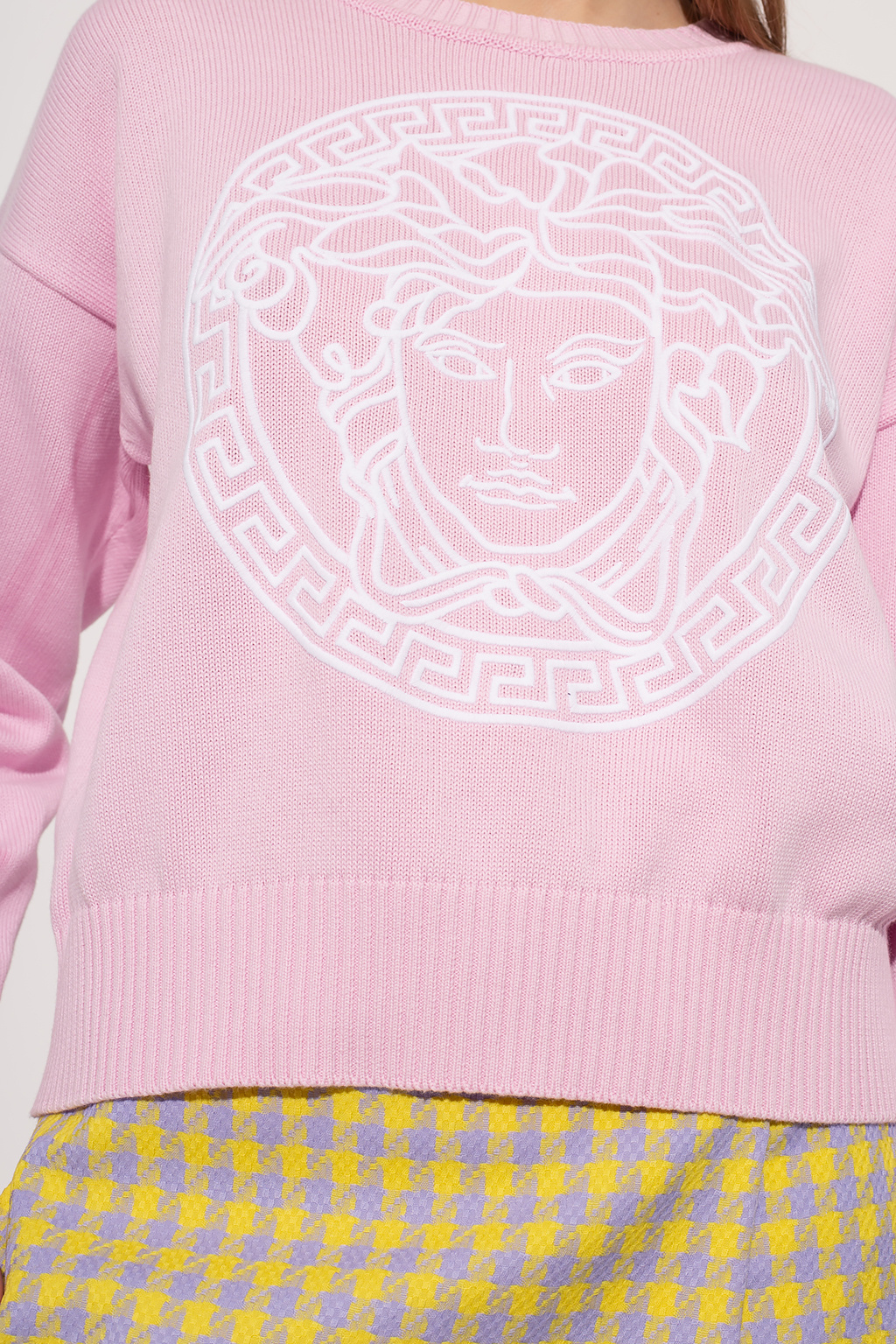 Versace chenille-texture with logo