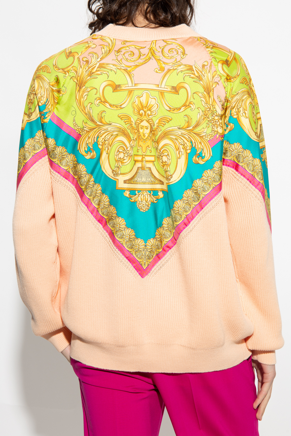 Versace Blue sweater with baroque motif