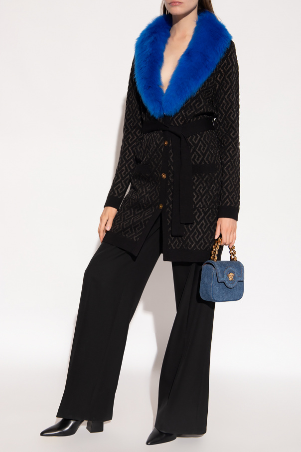 Versace Cardigan with fur collar