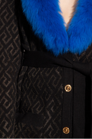 Versace Wings-print puffer jacket