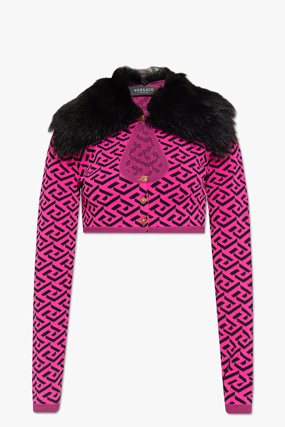 Versace Cardigan with fur collar