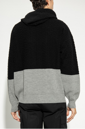 Versace Wool hooded sweater