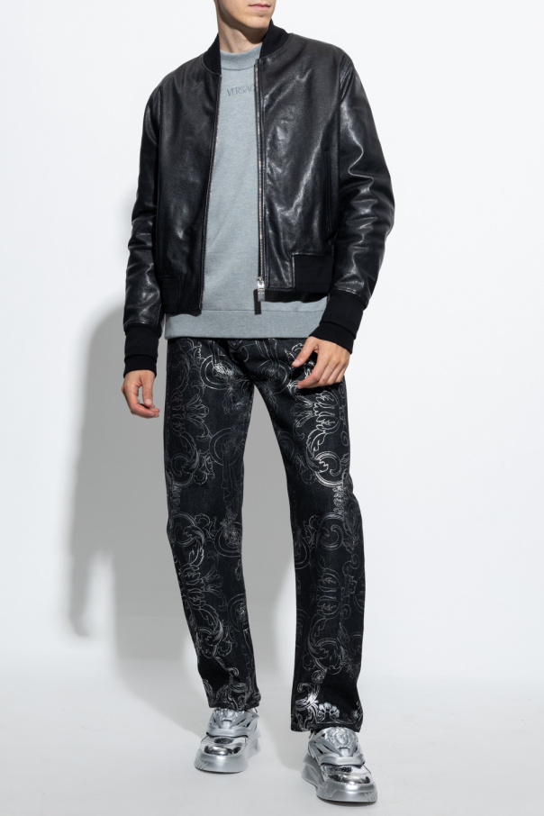Versace For Sprayway Black Era Waterproof Jacket