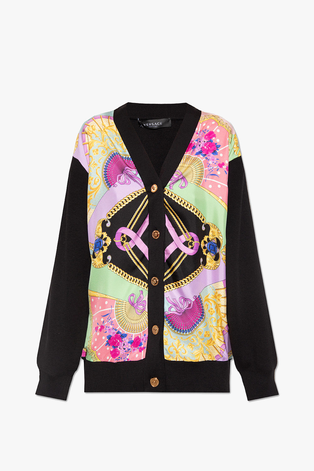 Versace Cardigan with ‘I Ventagli’ print