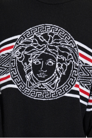 Versace Wełniany sweter z motywem ‘La Greca Medusa’