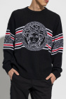 Versace BLACK Wool sweater with La Greca Medusa