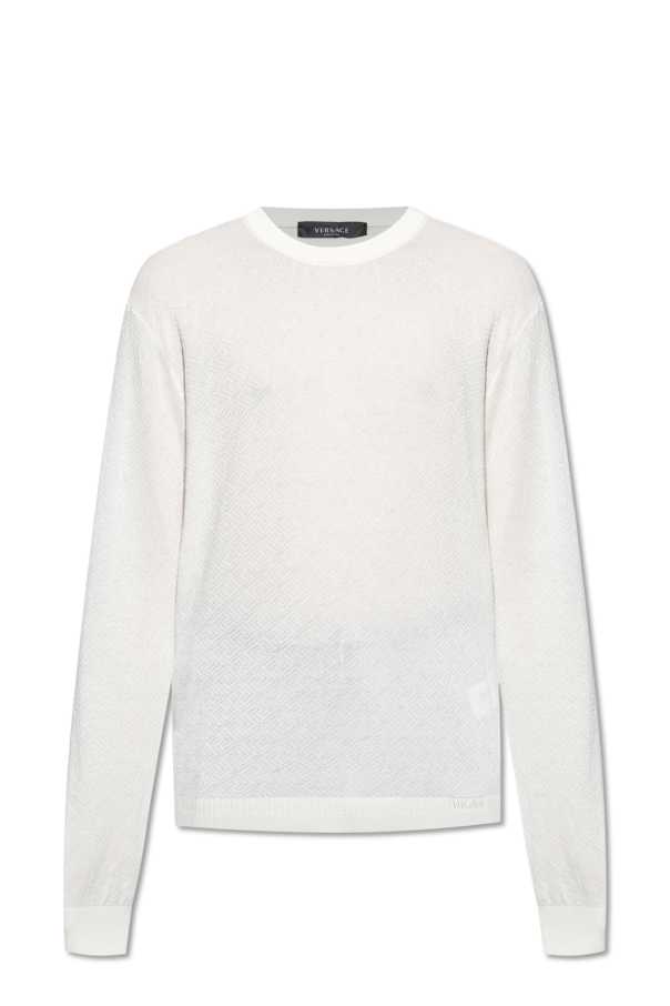 Versace Sweater Mahogany with ‘La Greca’ pattern
