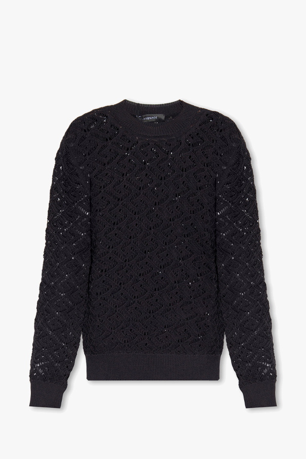 Versace Lace-knit Short sweater