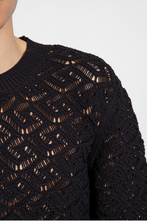 Versace Lace-knit Short sweater