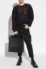 Versace BLACK Lace-knit sweater