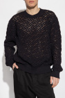 Versace BLACK Lace-knit sweater