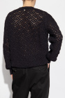 Versace BLACK Lace-knit sweater