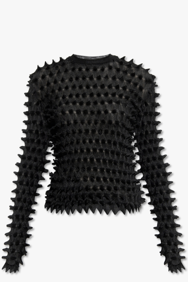 Versace Textured top with spikes
