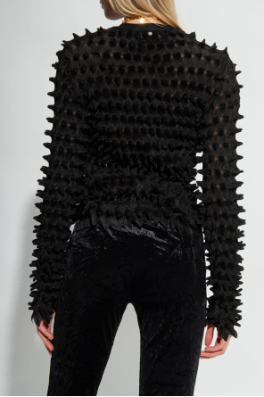 Versace Textured top with spikes