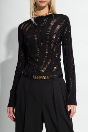 Versace 镂空效果毛衣