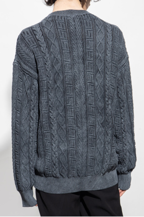 Versace Bawełniany sweter z logo