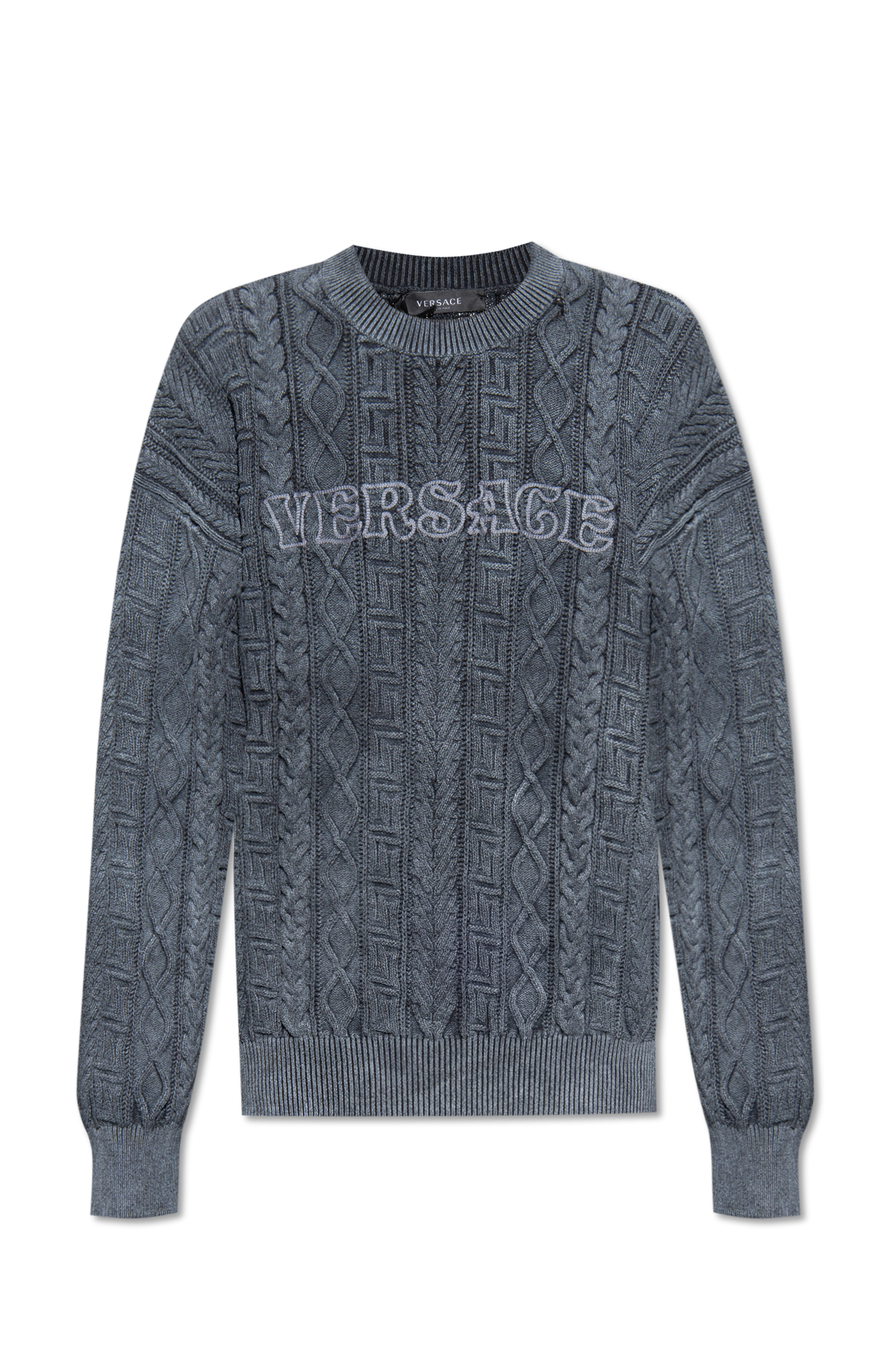 Versace Cotton sweater Match with logo