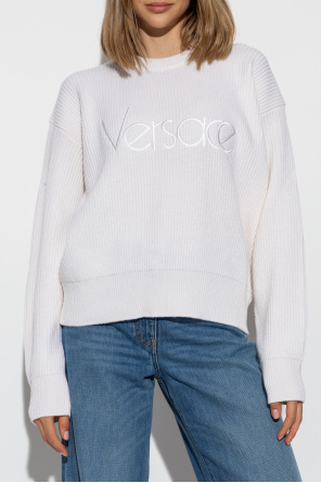 Versace Sweter z wyszytym logo