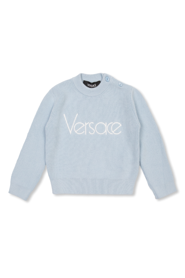 Cotton sweater with logo od Versace Kids
